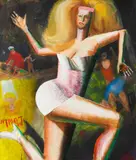 Julius Hofmann, "Die Löwin", 2009/10, Acryl auf Leinwand