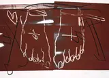 Deux pieds by Antoni Tàpies, 1997, Farblithografie auf Bütten, sold May 2023