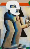 Horst Antes, "Figur mit weißer Gesichtsmaske"