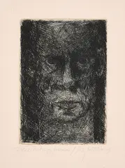 Gesicht by Rainer Fetting, Radierung auf Bütten, sold May 2023
