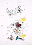 Jean Tinguely, Ohne Titel, Farbserigrafie auf Karton