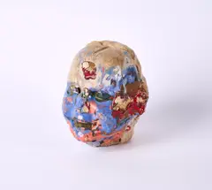 Thomas Virnich, Kopf, 2007, Keramik, farbig gefasst und glasiert