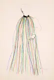 Dorian Gray in Multi-coloured Vinyl Strip Cape (Aus: The Picture of Dorian Gray) by Jim Dine, 1968, Farblithografie auf Folie über Lithografie auf Velin, sold May 2023