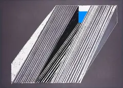 Daniel Buren, Projekt Hannover, 1991, Farbserigrafie und Collage auf Karton