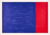 Günther Förg, Rot-Blau, 2000, Farbserigrafie auf Velin