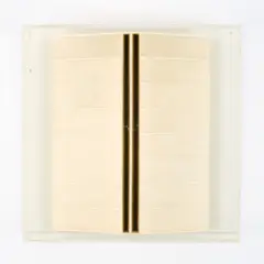 Ulrich Behl, Schauobjekt mit Vertikalstruktoren, 1991, Holz, Farbe, Papier und Plexiglas