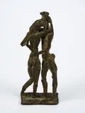 Bernhard Kleinhans, Liebespaar, 1980, Bronze, braun und hellgrau patiniert