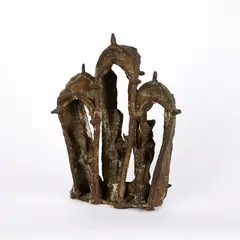 Bernhard Kleinhans, Die drei Heiligen Bernhard, Basilius und Gregor, 1976, Bronze, braun patiniert