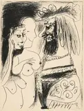 Le Vieux Roi by Pablo Picasso, 1959, Lithografie auf Bütten, sold Oct 2023