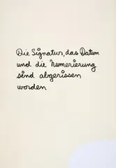 Ben Vautier, Die Signatur, das Datum und die Nummerierung sind abgerissen worden, 1973, Serigrafie auf Bütten
