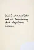 Ben Vautier, Die Signatur, das Datum und die Nummerierung sind abgerissen worden, 1973, Serigrafie auf Bütten