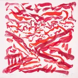 Günther Uecker, Wintersonne im Engadin, 1982, Farblithografie auf Bütten