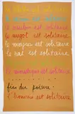 Robert Filliou, Solitude, 1972, Farbserigrafie auf braunem Packpapier