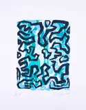 A. R. Penck, Sternzeichen Wassermann, 1995, Farbradierung auf Bütten
