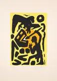 A. R. Penck, Kampf gegen das System, 1990, Farbserigrafie auf Bütten