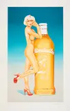 Mel Ramos, Almdudler's Fabulous Blond, 2017, Farblithografie auf leichtem Karton