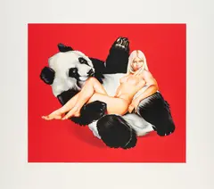 Giant Panda by Mel Ramos, 2012, Farbserigrafie auf Büttenkarton, sold Nov 2023