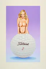 Titleist Tisch by Mel Ramos, 2006, Farbserigrafie auf Bütten, sold Sep 2023