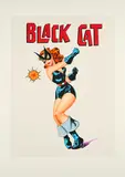Mel Ramos, Black Cat, 2018, Farbserigrafie auf leichtem Karton