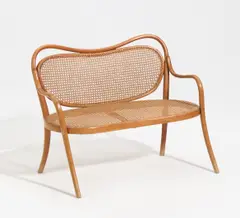 Thonet, Kinderbank, Gebogenes Buchenholz, Geflecht