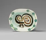 Wood-Owl by Pablo Picasso, 1948, Weißes Steingut, partiell farbig gefasst und glasiert; ceramic, Madoura edition, sold Jun 2023