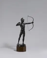 Julius Schmidt-Felling, Bogenschütze, Bronze, schwarz patiniert