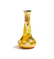Legras et Cie., SOLIFLORE 'COLOQUINTES', Farbloses Glas, milchig-weiß hinterfangen