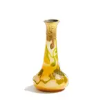 Legras et Cie., SOLIFLORE 'COLOQUINTES', Farbloses Glas, milchig-weiß hinterfangen