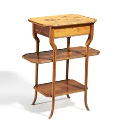 Jugendstil Poudreuse by Émile Gallé, Um 1900, Nussbaum, sold May 2023