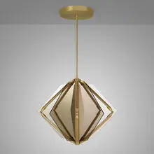 Bec Brittain, Echo 1 chandelier, 2016, brushed brass, mirrored glass