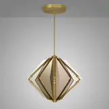 Bec Brittain, Echo 1 chandelier, 2016, brushed brass, mirrored glass