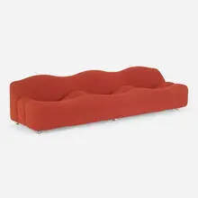 Pierre Paulin, ABCD sofa, 1968, upholstery, chrome-plated steel, rubber