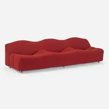 Pierre Paulin, ABCD sofa, 1968, upholstery, chrome-plated steel, rubber