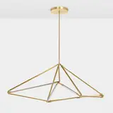 Bec Brittain, SHY 08.1 chandelier, 2016, brushed brass