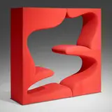 Living Tower by Verner Panton, 1968, upholstery over wood, sold Jan 2024