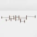 Bec Brittain and John Hogan, Aries XI.I chandelier, 2016 / 2020, aluminum, glass, oil-rubbed bronze finish