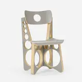 Tom Sachs, Shop Chair (Gray), 2019, painted maple and pine plywood