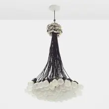 Rody Graumans, 85 Lamps chandelier, 1993, plastic-coated wire, light bulbs