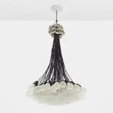 Rody Graumans, 85 Lamps chandelier, 1993, plastic-coated wire, light bulbs