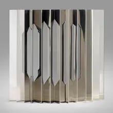 Benjamin Aranda and Christopher Lasch, Camouflage modular screen, 2006, mirror-polished and brushed stainless steel