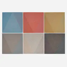 John Pearson, Six works from the Chevron suite, 1974, screenprint in colors