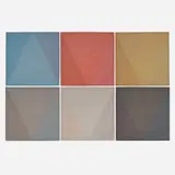 John Pearson, Six works from the Chevron suite, 1974, screenprint in colors