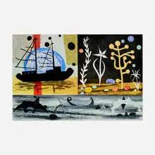 T.L. Solien, Husband Lost at Sea, 1985, screenprint and lithograph in colors with hand-coloring