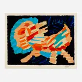 Karel Appel, Frightened Cat (from the Cats portfolio), 1978, lithograph in colors on Japon