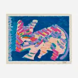 Karel Appel, Resting Cat (from the Cats portfolio), 1978, screenprint in colors on Japon
