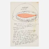 Andy Warhol, Untitled (from the Wild Raspberries portfolio), 1959, offset lithograph with hand-coloring