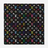 Takashi Murakami, Louis Vuitton Monogram Multicolore, 2007, screenprint on embossed vinyl