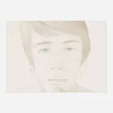 Alex Katz, Vincent (from the Prints for Phoenix House portfolio), 1972, chalk lithograph in two gray colors on Arches