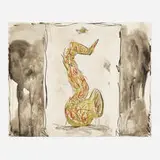 Claes Oldenburg, Soft Saxophone (Black, Yellow, Red), lithograph in colors on Somerset Satin