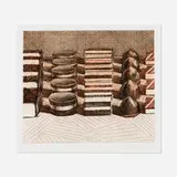 Wayne Thiebaud, Chocolates, 1993, etching and drypoint in colors on Somerset